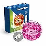 Crompton Galaxy Decoration Copper USB Powered String Fairy Lights with 100 Led Light (10 Meters / 32 Feet, Pink, Pack of 1)- Amazon