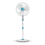 Havells Gatik Pro 400mm Pedestal Fan| 120 Ribs Guard for Safety| Smooth Oscillation| Heavy Base| ISI Marked | 2 Year Warranty | Blue- Amazon