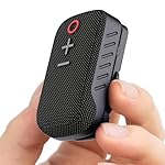 Portronics Talk Three Wearable Bluetooth Speaker with Mic, Magnetic/Spring Clip-On, Upto 10Hours Playtime, IPX5 Water/Dust Resistant, Bluetooth 5.3v, Big Buttons, Portable Speaker with Microphone- Amazon