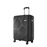 Safari Pentagon Pro 8 Wheels 55Cm Cabin Trolley Bag Hard Case Polypropylene, 360º Wheeling Carry on Luggage for Men & Women, Travel Bag, Suitcase for Travel, Trolley Bags for Travel, Black- Amazon