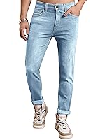 Noble Monk Men Mid Rise Nobel Monk Regular Fit Denim Jeans | Jeans Pants- Amazon