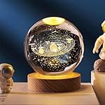 Desidiya Universe Crystal Ball Night Light,2.4 Inch Glass Ball Night LED Lamp with Woodern Base,Decorations Gifts for Men,Women,Kids,Boys,Girls,Teens- Amazon