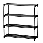 OPTIFINE Shoe Rack 4 Tier Shoe Rack With Shelf, Folding Shoerack For Bedroom, Living Room, Entryway, White, Footwear Stand For Home, Shoerack Plastic With Only 4 LAYER- Amazon