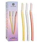 HOMEBASIC Reusable Face Razor for Women Facial Hair- 3 Razors| Instant & Painless Hair Removal| Safe For Eyebrows, Upper Lip, Forehead, Peach Fuzz, Chin, Sideburns| Travel-Friendly Dermaplaning Tools- Amazon