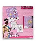 Barbie PPI-BDIY-003 DIY Activity Kit for Kids 3 Books Craft & Coloring Set for Girls/Kids Activity Book, Stencil, Origami Papers, Crayons & Glitter – Fun Themed Gift- Amazon
