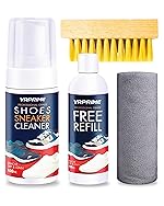 VR PRIME Shoe Sneaker Cleaning Kit | Suitable for Nubuck, Canvas, Knit, Trainers & Sports Shoes | With Brush, Microfibre cloth & Refill Bottle- Amazon
