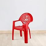 CELLO New Tulip Comfortable Kids Chair, Red | 100% Polypropylene Stackable Chairs | Dust Free | Strong and Durable | Backrest for Study Chair/Dining Room/Bedroom/Kids Room/Living Room/Indoor-Outdoor- Amazon