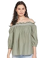 Marks & Spencer Women’s Regular Fit Blouse (60540730002_Green S)- Amazon