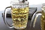 Yera Glass Premium Beer Mugs with Handle, 375 Ml, Set of 2, Line Design Large Heavy Mug for Drinking Wheat Beer, Stein, Ale, Multi-Use Freezer Safe, Pack of 2- Amazon