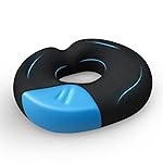 Sleepsia Donut Pillow for Tailbone Pain Relief | Orthopedic Coccyx Seat Cushion for Hemorrhoids, Piles, Fistula & Prostate | Car Seat Donut Cushion | 1-Year Warranty | Gel Memory Foam – Black- Amazon
