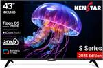 Kenstar 109 cm (43 inch) Ultra HD (4K) LED Smart Tizen TV 2025 Edition with Metal Frameless Design | 24W Dolby Audio | Samsung TV Plus (100+ Free Channels) | Voice enabled Smart Remote  (43UHDTDKEETB)- Flipkart
