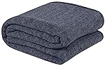 VAS COLLECTIONS Woolen Blanket Warm and Super Soft Heavy Weight Single Bed Blankets for Heavy Winter (Grey,152X225 cm,1400 Gram) (Charcoal & Grey), Breathable- Amazon