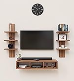 Spyder Craft Tokyo Engineering Wood Wall Mount TV Entertainment Unit Set Top Box Stand/TV Cabinet with Shelves for Books & Décor Display Unit Bed Living Room Upto 60 Inches- Amazon