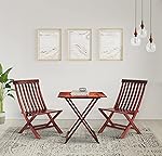 Solimo Anngin Foldable Dining Table with 2 Chairs (Solid Sheesham Wood, Honey Finish)- Amazon
