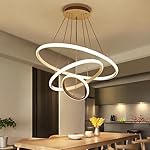 blissbells Metal Modern Ring Chandelier (3 Ring Light)- Amazon