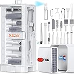 Tukzer Laptop Screen Keyboard Cleaner Kit, 32-in-1 Electronic Gadget Cleaning Tool with SD Card Storage Slot for MacBook, iPad iPhone Smartphone Tablet, PC Computer, DSLR Camera Lens, Airpods (White)- Amazon