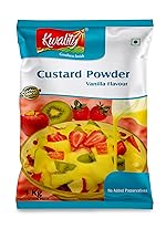 Kwality Custard Powder 1kg (Vanilla Flavor), Smooth & Creamy Custard, Quality Ingredients, Best for Fruit Salads- Amazon