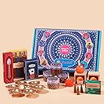 Frostick Diwali Gift Hamper Box 11 Pack | Silver Coated Spoon | Urli Bowl | Playing Cards | Laddu Candles | Tooran | Dhoop | DESi POPz: Nawabi Nibbles, Not So Aaaam, Bindaas Jeera, Sauf-E-Mocha Festive Hamper Gift Box- Amazon