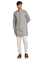 Symbol Men Cotton Nehru Jacket Kurta Pant Set (3pcs)- Amazon