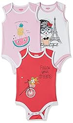 Jam & Honey Baby-Girl’s Regular Romper Suits_SS22 – GROMPO3-SL_Multi 4_12-18 Months- Amazon