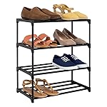 NYALKARAN Shoe Rack with Shelf | Foldable Plastic Shoe Rack with Shelves for Bedroom, Entryway & Living Room | Multipurpose Footwear Stand for Home (4 SHELF)- Amazon