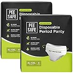 Pee Safe Disposable Period Panties | XL-XXL | 8 Panties | 360° Protection | 12 Hr Protection | Leak Proof | Overnight Comfort | Rash & Toxin Free | Seamless Fit- Amazon
