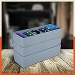 Bathla Drawer Organizers (Set of 3)- 5 Grids Ash Color Multi-purpose Closet Storage Dividers | Stackable Wardrobe Organizers for Socks, Innerwear, Ties, Jewellery & Stationary | Plastic Storage Box- Amazon
