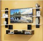 SMART SHOPPEE T.V Entertainment Unit Set Top Box Stand Wooden Wall Shelf  (Number of Shelves – 4, Black, White)- Flipkart