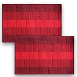 Status Contract Luxury Premium Polypropylene Home Decor Doormats Floor Door Mat (Pack of 2, Red), Rectangular- Amazon