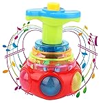 Toy Imagine Light-Up Gyro Spinner Toy with Launcher – Spinning LED Top for Kids & Adults – Pack of 1- Amazon
