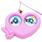 VGRASSP Heart Shaped Magnetic Water Fishing Game Toy for Kids with Fishing Rod and 5 Colorful Fishes – Indoor Outdoor Educational Gift for Toddlers with Lights and Music – Color As Per Stock- Amazon
