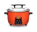 Pigeon by Stovekraft Joy Rice Cooker with Single pot, 4.2 litres. (Orange) | Stainless Steel Lid | 1600 Watts | 1 Aluminium Cooking Pots | Measuring Cup| Spatula | Energy Efficient Cooking- Amazon