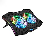 Ant Esports NC280 RGB Gaming Notebook Cooler, 10″ – 17″ + Gaming Laptop Cooling Pad for PC + USB Powered Fan + Very Stable and Silent + Compatible Mac and PS5/PS4 – New 2022- Amazon
