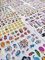 Eclet Wall Cartoon Puffy 3D PVC Cute Mix Stickers Funny for Kids On Gifts (20 Sheet), Removable, 12 x 12 x 12 cms- Amazon