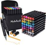 MOBDESK alcohol markers 48 shades,acrylic marker pens,sketch pen set,markers for drawing drawing pen,art supplies for artist,colour markers, Nib Sketch Pens  (Set of 48, Multi color;drawing pen,aesthetic pens)- Flipkart