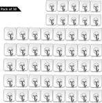 PYORIT Adhesive Plastic Wall Hooks Hangers for Hanging Robe, Coat, Towel, Keys Hook 50  (Pack of 50)- Flipkart