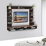 DELITE KOM Flex Engineered Wood TV Entertainment Unit (Finish Color – Flowery Wenge_Acacia Dark, DIY(Do-It-Yourself) (30x156x110.5)- Amazon