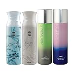 Ajmal 1 Avid Homme for Men, 1 Evoke Silver Edition for Him for Men, 1 Nightingale and 1 Persuade for Men & Women Deodorants each 200ML Combo pack of 4 (Total 800ML)- Amazon