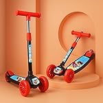 Foldable Kids Kick Scooter with PVC Wheels & Adjustable Height – Capacity 50kg- for Kids 3+ Year Old boy & Girl – Skate, Black- Amazon