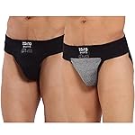 Zoiro Men’s Cotton Spandex Gym Supporter Brief Innerwear Pack of 2 |Colours May Vary- Amazon