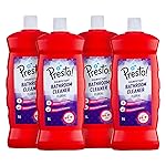 Presto! Bathroom Cleaner | Floral | 4 Litre | 1 L X 4 Packs | Suitable For Bathroom Floors, Slabs, Wall Tiles, Sinks, Basins, Stainless Steel Taps, Shower Heads- Amazon