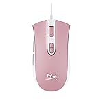 HyperX Pulsefire Core – RGB Gaming Mouse, Software Controlled RGB Light Effects, Pixart 3327 Sensor Up to 6,200Dpi, 7 Programmable Buttons, Wired Mouse Weight 87G – White/Pink (639P1AA)- Amazon