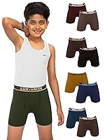 LUX PARKER 100% Cotton Trunk Outer Elastic Underwear for Boy’s| Skin Friendly | Innerwear for Boys |Pack of 9- Amazon