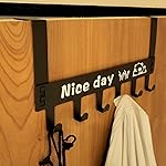 Heavy Duty Carbon Steel Over Door Hanger for Clothes, Drill-Free Hanging Hooks for Bathroom, Bedroom, Kitchen Coat, Towel, Scarf Holder Removable Space Saving Door Rack (1 Piece)- Amazon