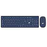 Ant Value FKBRI05 Wireless Keyboard Mouse Combo – 2.4Ghz Aesthetic Quiet Keyboard and Mouse Wireless – 110 Keys Full Size Ultra-Thin Keyboard for Laptop, Computer, PC, Notebook, Windows, Mac OS (Blue)- Amazon