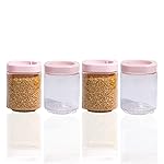 Steelo Stack & Lock Plastic Kitchen Storage Square Container Set – Air Tight, Fridge safe, US FDA Approved, PET Food Grade Heavy Duty Material, BPA Free (Clear, 750 ml, Pack of 4)- Amazon