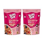 Yogabar Muesli Fruit and Nuts – Wholegrain Breakfast Cereals with Oats and Dry Fruits, High in Omega 3, Gluten Free Granola with Chia and Flax Seeds (400g – Pack of 2)- Amazon