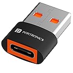 Portronics Bridge X USB 3.0 Type C Female to USB Male OTG Adapter, 5Gbps High Speed Data Transfer, Fast Charging, Compatible with Laptops, Tablets, Smartphone, Chargers and More Devices(Black)- Amazon