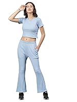 Rigo Cotton Co-ord Set for Women | Round Neck, Slim Fit Tracksuit Co-ords Set for Women | Stylish Dresses for Women | Casual Wear, Beach Wear, Vacation Wear Outfit for Women- Amazon