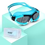Viva Swimming Discovery Mask Goggle Comfortable Cushioned with Head Strap Adjustment Adult Swimming Goggles | Anti Fog UV Protection No Leakage Clear Vision for Adults Men Women Teenagers (Blue)- Amazon